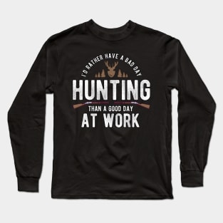 Deer Hunting Duck Hunting Gift Idea Long Sleeve T-Shirt